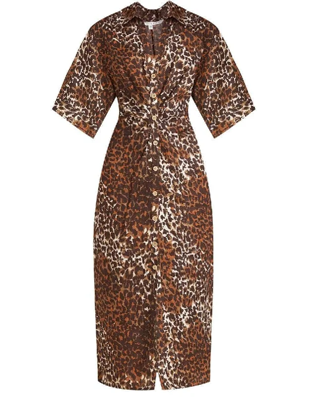 Seki Linen Leopard Dress