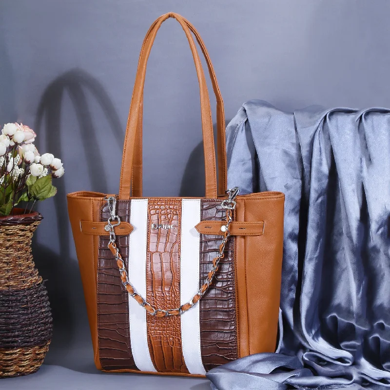 TAN TERRATONE DUAL-HUE SHOULDER BAG