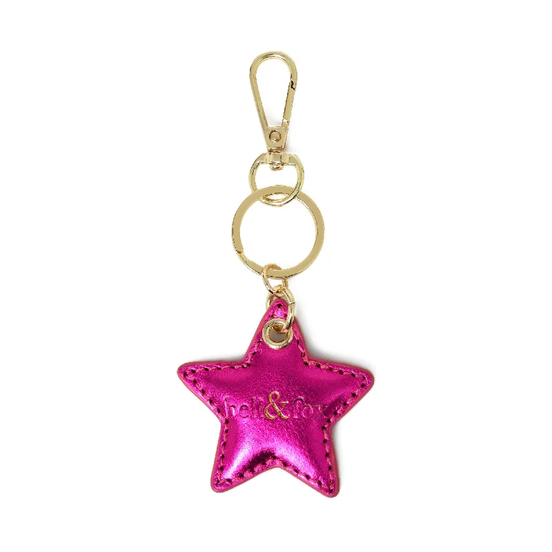 STELLA Star Keyring - Fuschia Metallic