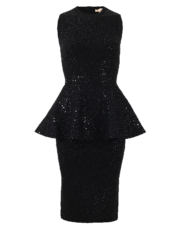 Beaded Peplum Dress