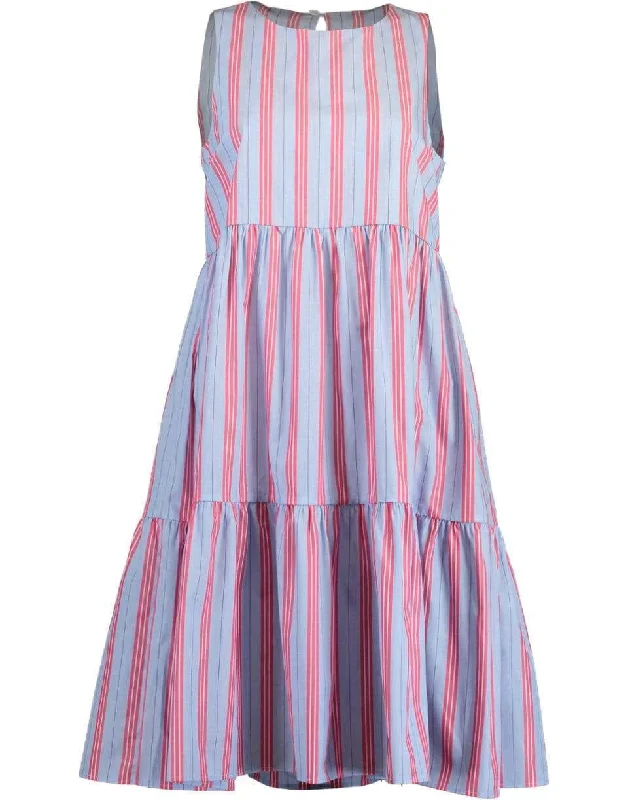 Striped Peasant Dress