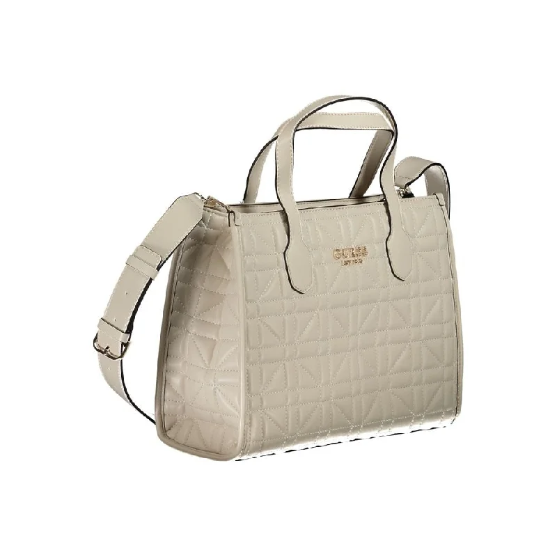 Guess Jeans Beige Polyethylene Women's Handbag