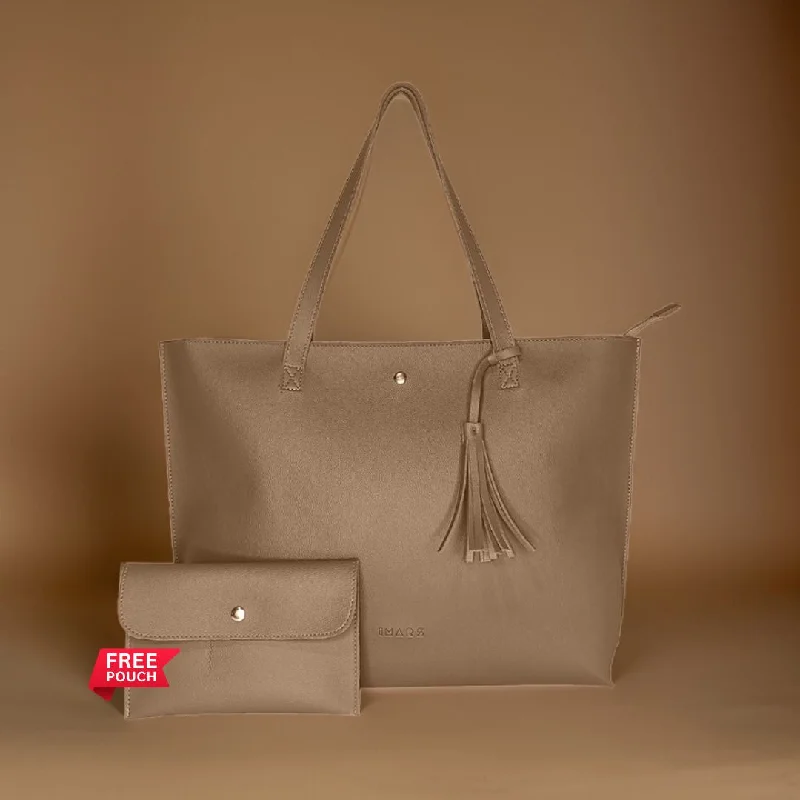 Classic Brown Tote Bag For Women & Girls