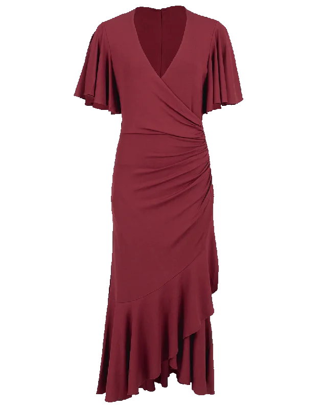 Ruffle Wrap Dress