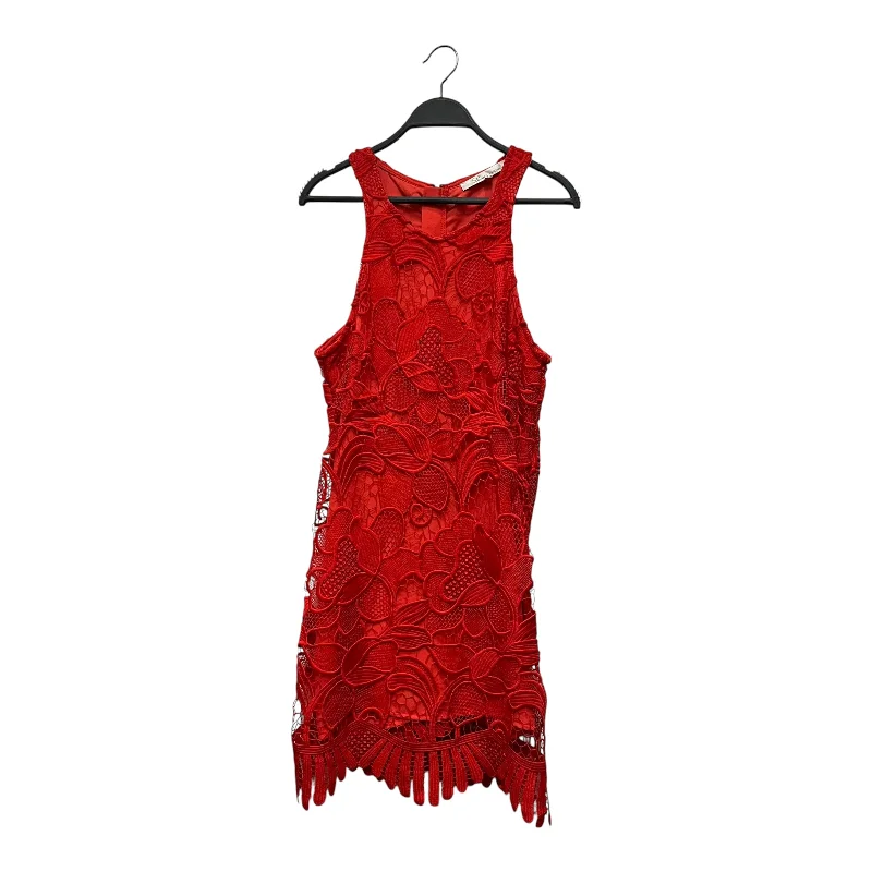 Lovers + Friends/SL Dress/M/Polyester/RED/Floral Lace