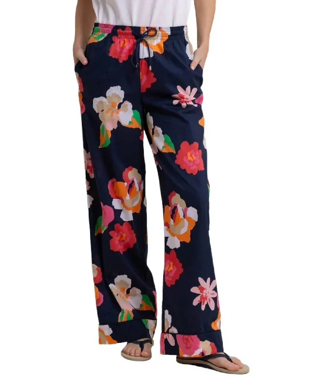 Women's Alain Garden Splendor Pants In Blue Floral