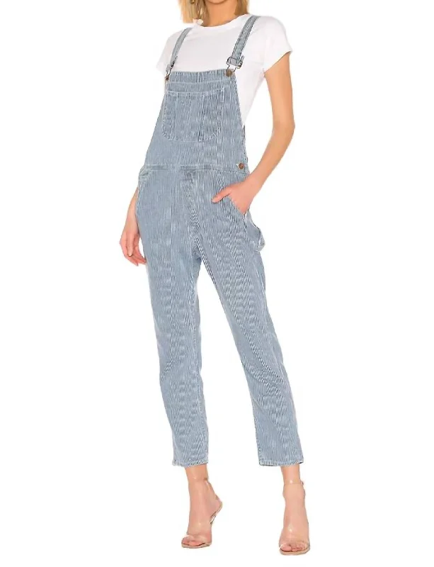 Dolly Long Overalls In Blue/white