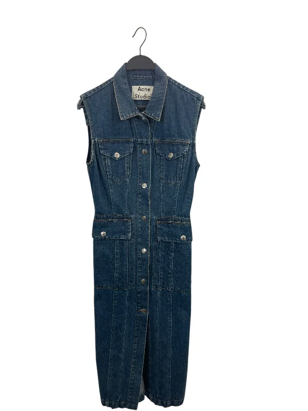 Acne Studios/Dress/36/Denim/IDG/Midi Length/GENTA  BLUE PAW16