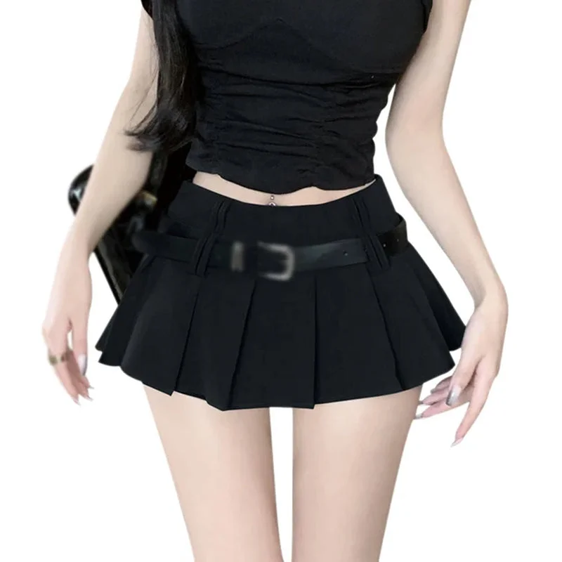 Women's High Waist A-Line Pleated Skirt