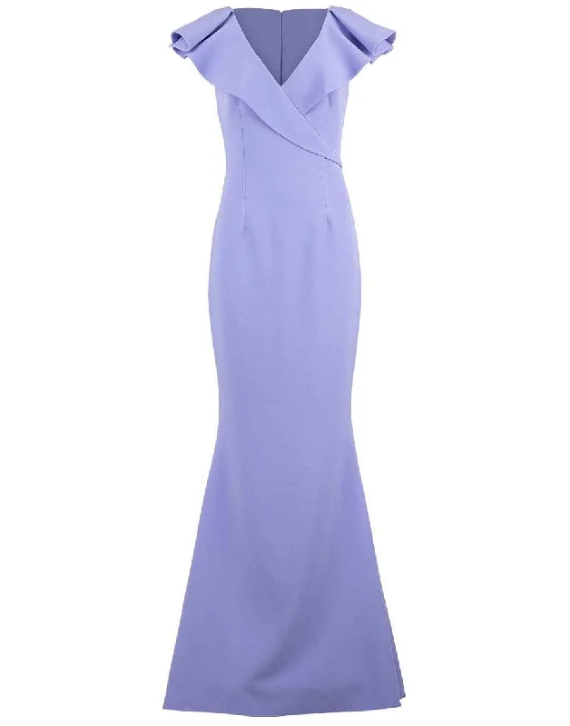 Sleeveless Dunia Ruffle Neck Long Dress