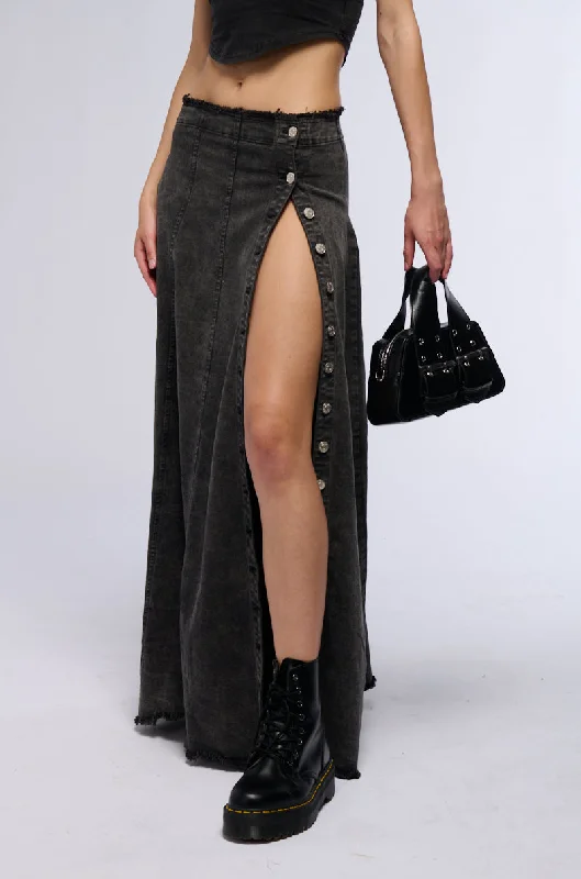 COME TO ME DENIM MAXI SKIRT