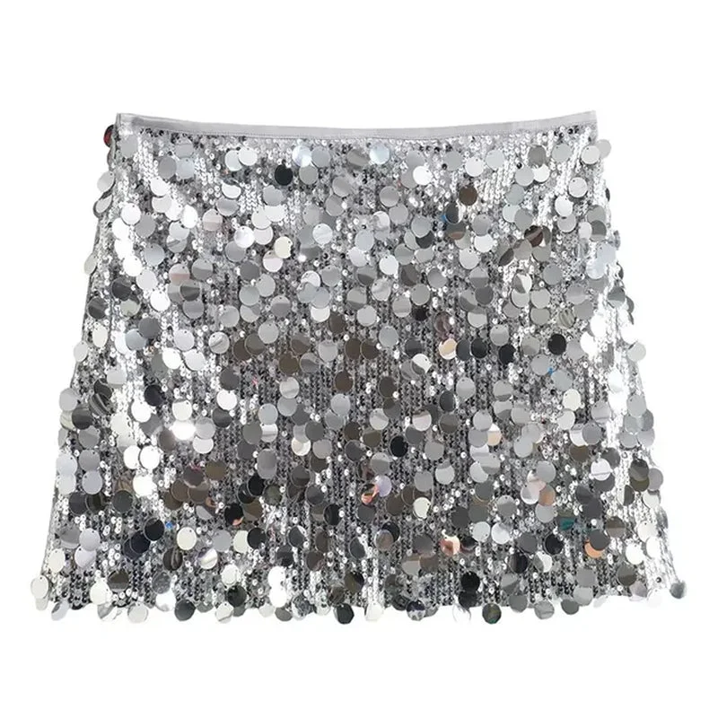 Vintage Y2K Sequin Mini Skirt