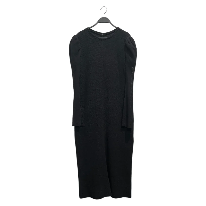 Y's/LS Dress/1/Wool/BLK/