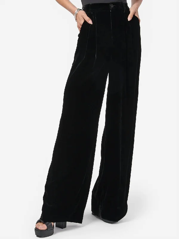 Rylie Velvet Pant In Black