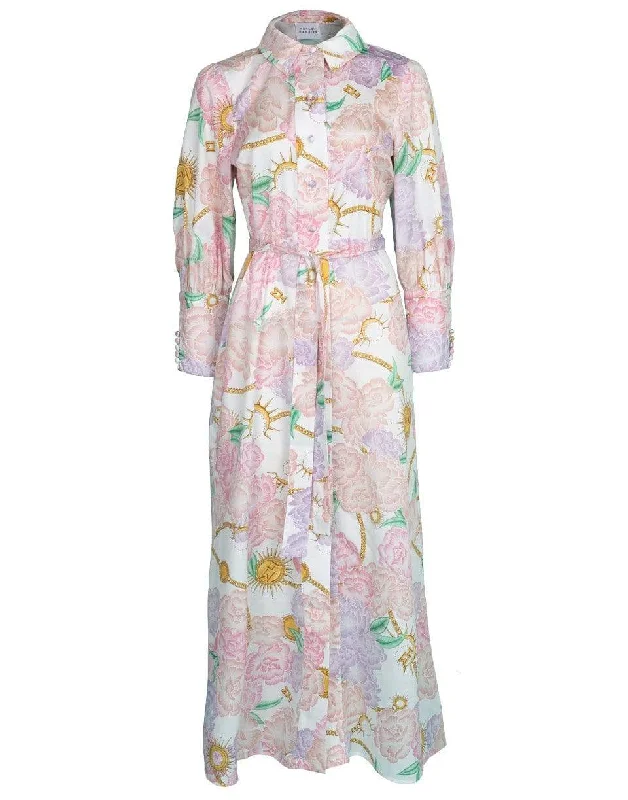 Luna Floral Maxi Shirtdress