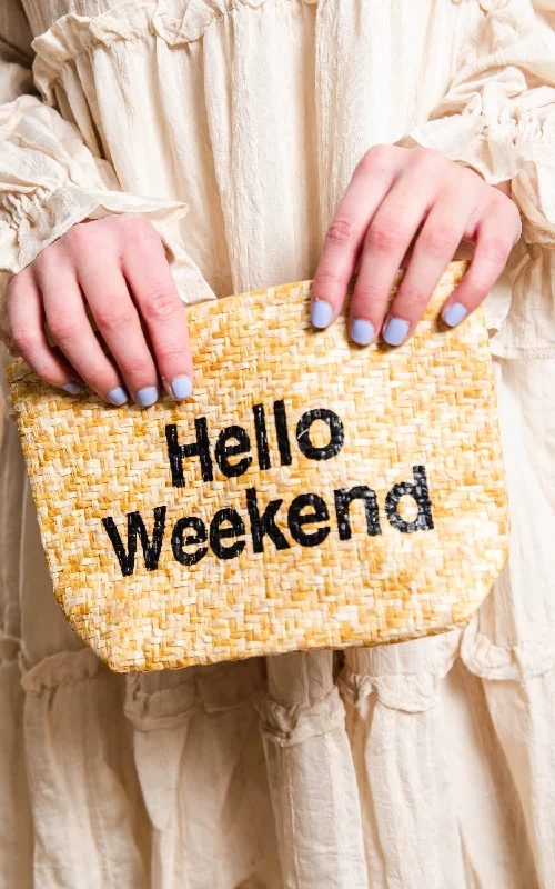 Hello Weekend Clutch with Tassels - Final Sale