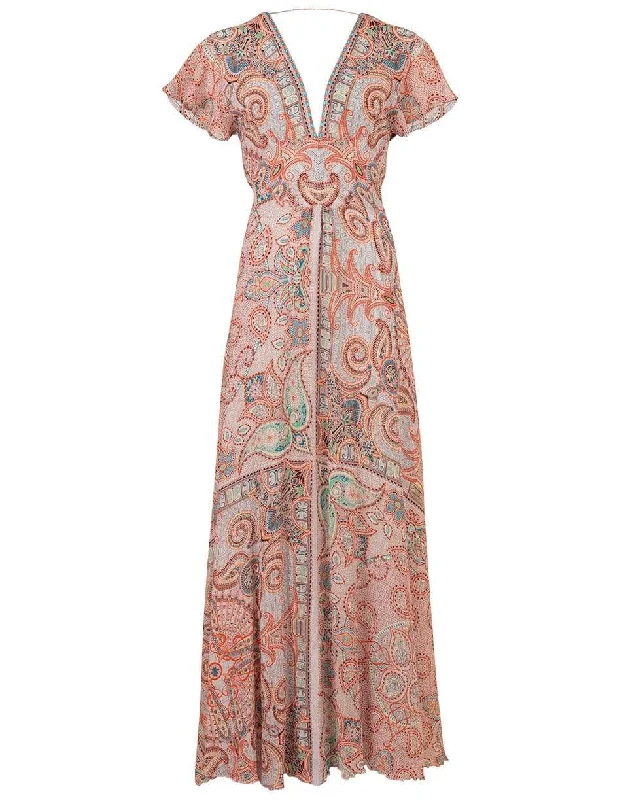 Paisley Print Maxi Dress