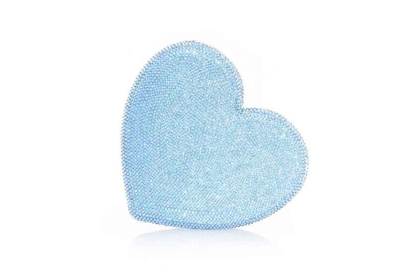 Heart Clutch Blue