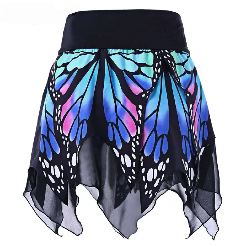 Korean Style Women Ladies Butterfly Fashion Girls Sexy High Waist Uniform Pleated Skirt Casual For Female клубная юбка