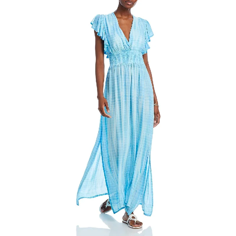 Tiare Hawaii Womens Tie-Dye Maxi Dress Cover-Up