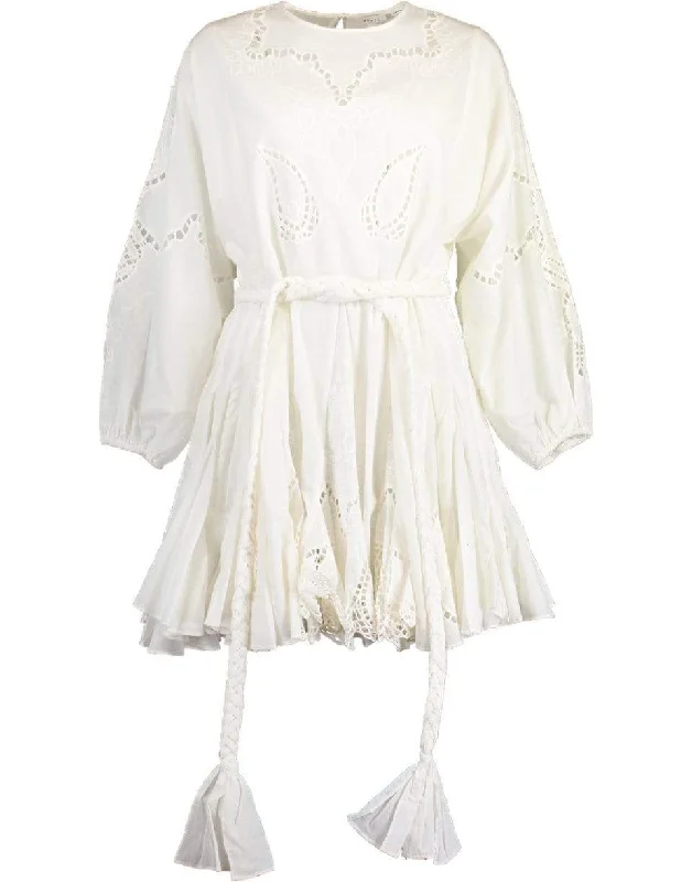 White Eyelet Embroidered Ella Dress