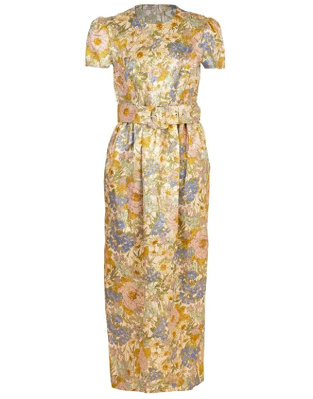 Super Eight Brocade Floral Midi Dress