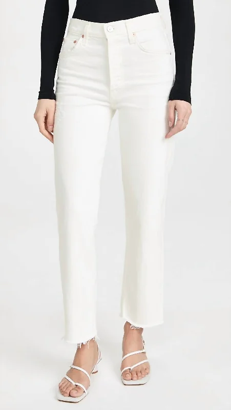 Florence Wide Straight Jeans In Chantilly