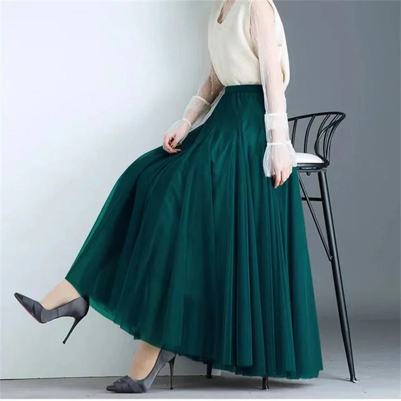 Women Mesh Tutu Skirt