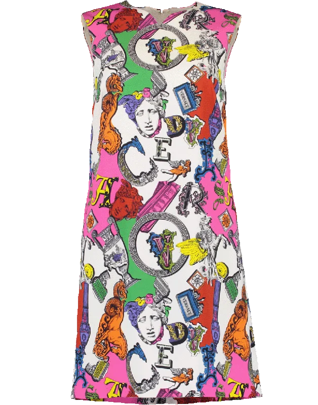 Pegasus Print Shift Dress