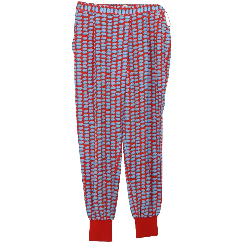 Stella McCartney Printed Pants in Red Cotton