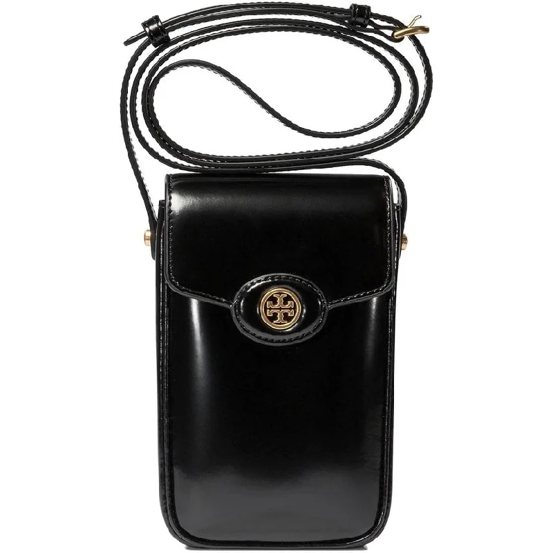 Tory Burch Women's Robinson Leather Phone Crossbody Bag, Black