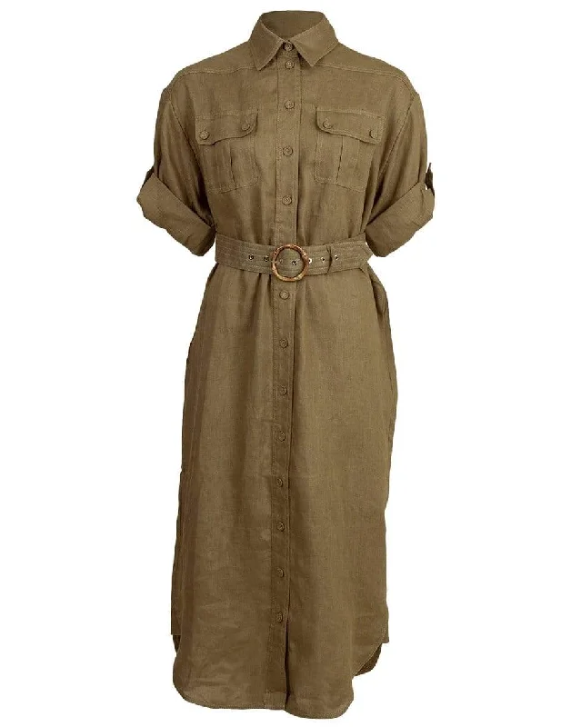 Super Eight Safari Midi Shirt Dress