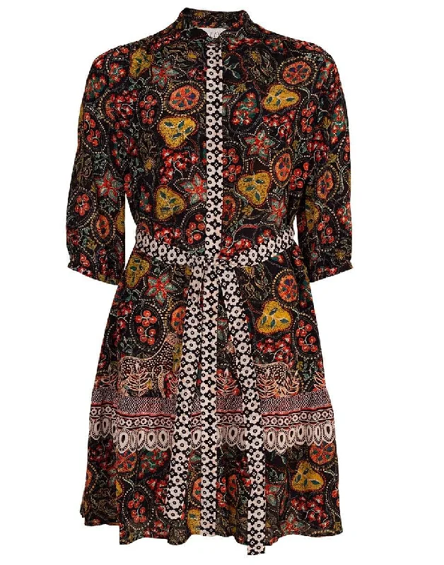 Paisley Multicolor Print Tyra Dress