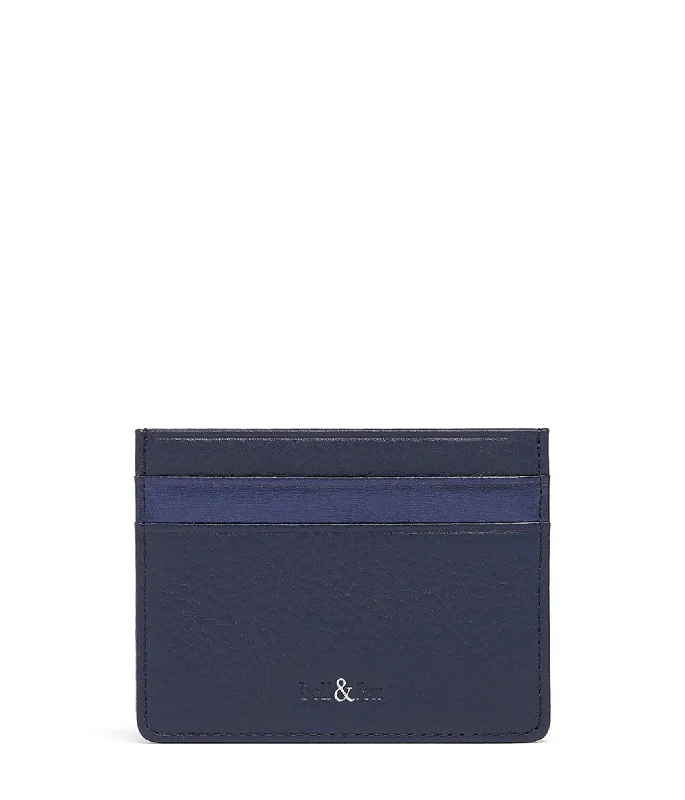 RUMI Card Holder - Navy with Metallic