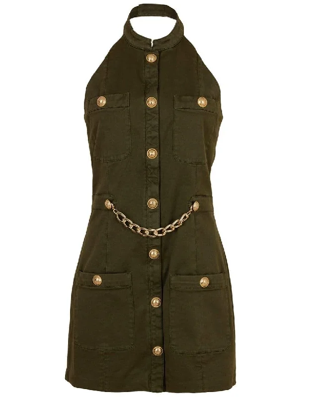 Halterneck Military Dress