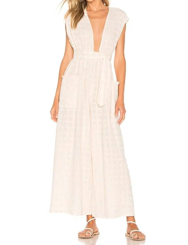 Whitney Jumpsuit In Wht Sand