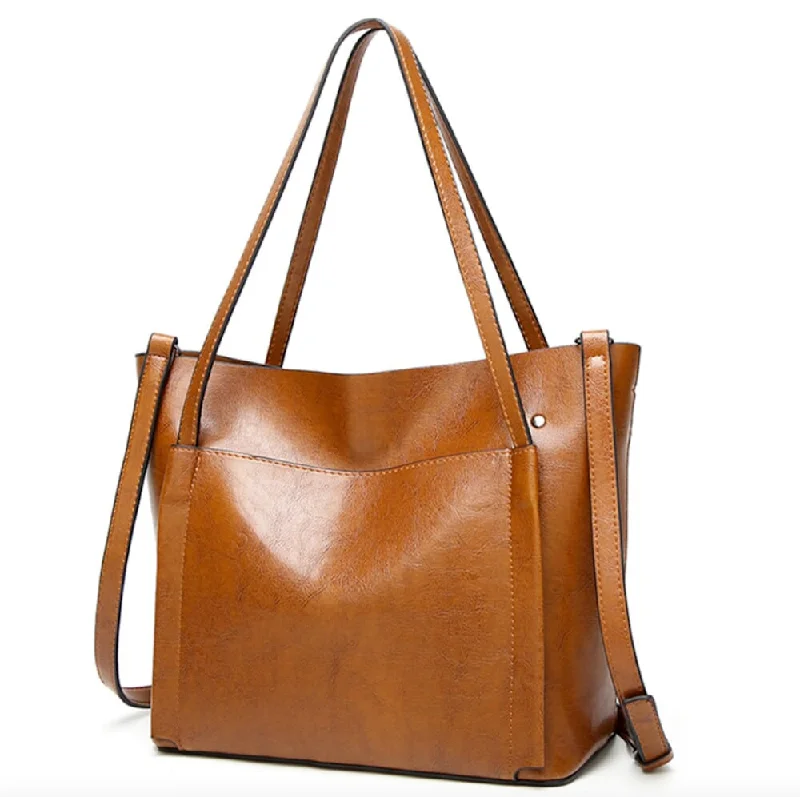 Street Style Vegan Leather Tote Bag