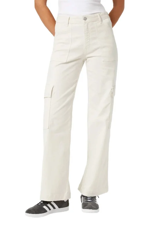 Alva Luxe Twill Pants In White