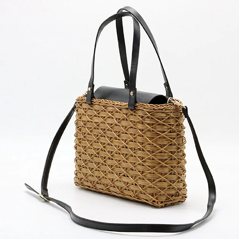 Square Wicker Tote Bag