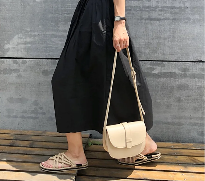 Womens Snap Button Crossbody Bag