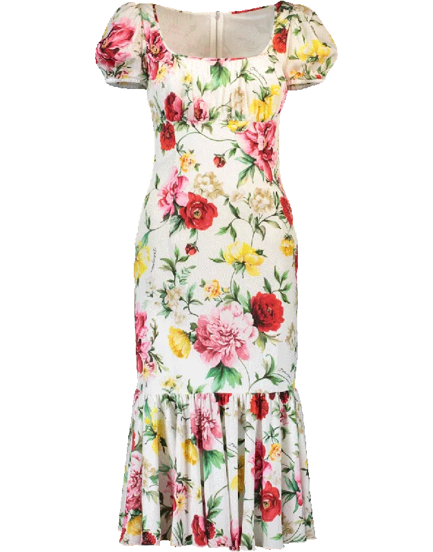 Floral Flounce Dress