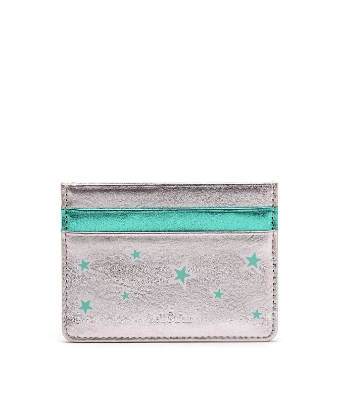 RUMI Card Holder - Lavender Grey Star Print