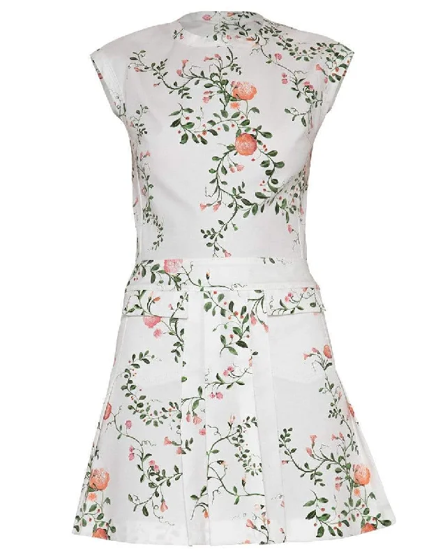 Botanical Printed Poplin Dress