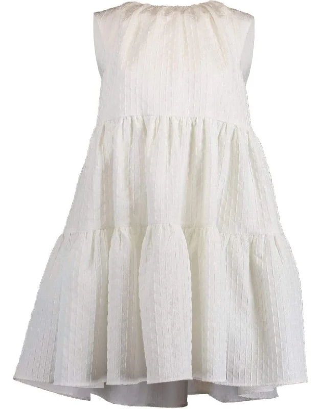 White Sleeveless Trapeze Dress