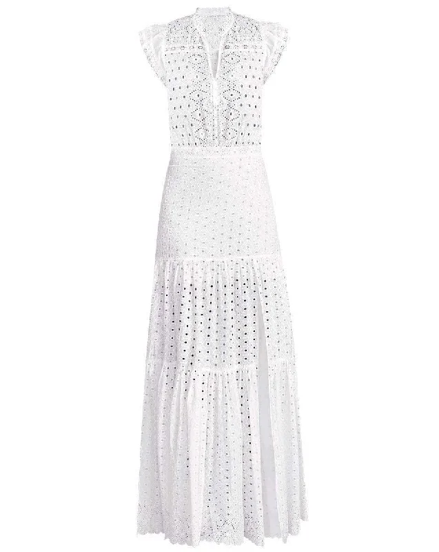 Satori Eyelet Maxi Dress - White