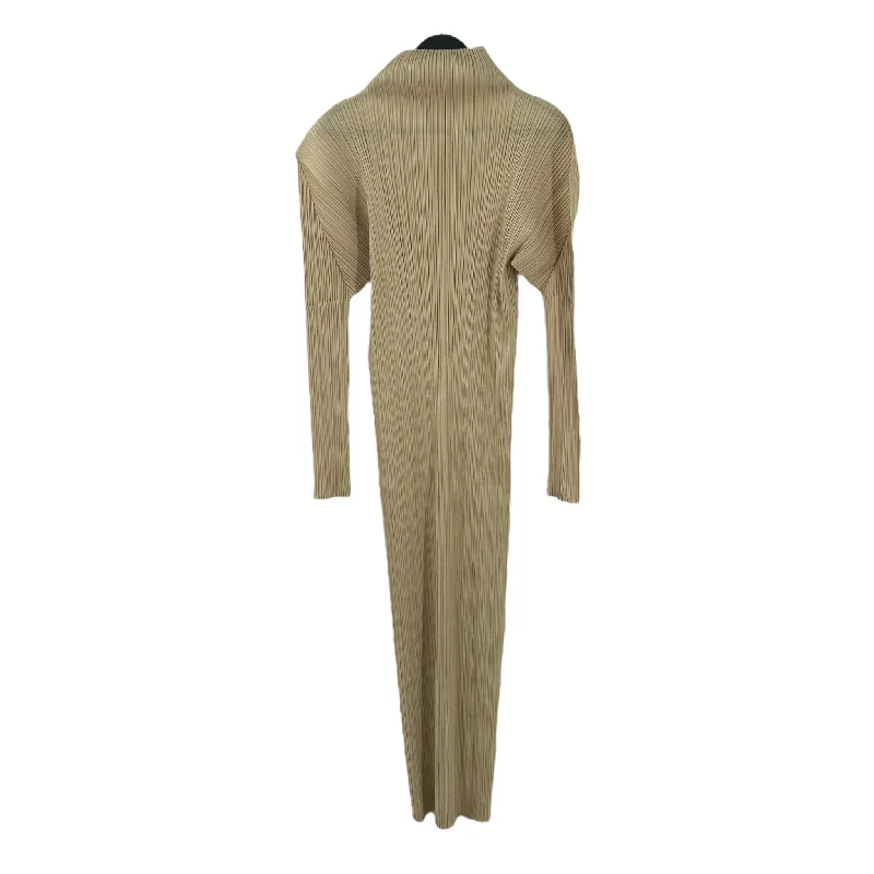 PLEATS PLEASE ISSEY MIYAKE/LS Dress/4/Beige/Polyester