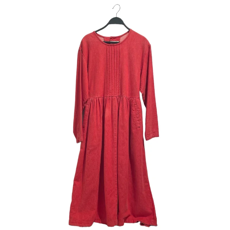 ISSEY MIYAKE/Dress/M/Cotton/RED/PRAIRIE