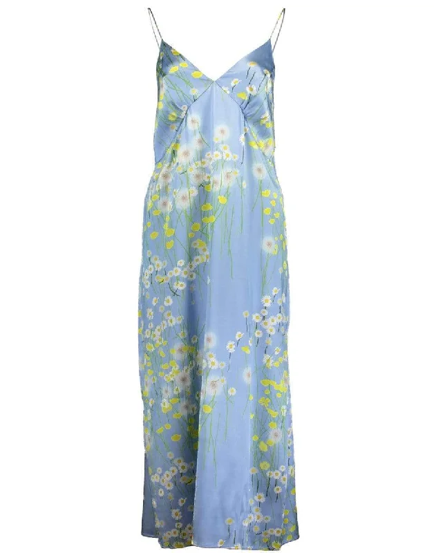 Jeanine Floral Silk Midi Slip Dress