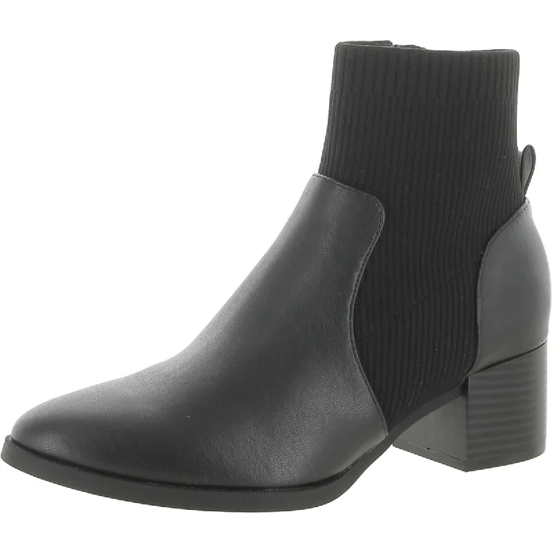 LifeStride Womens Faux Leather Dressy Ankle Boots