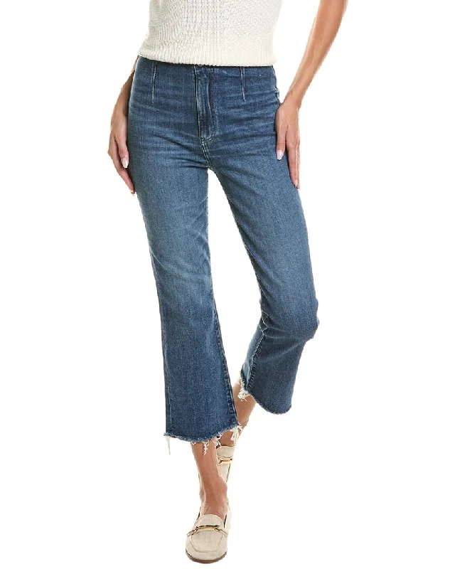 DAZE DENIM Shy Girl Darted High Rise Crop Flare Jean